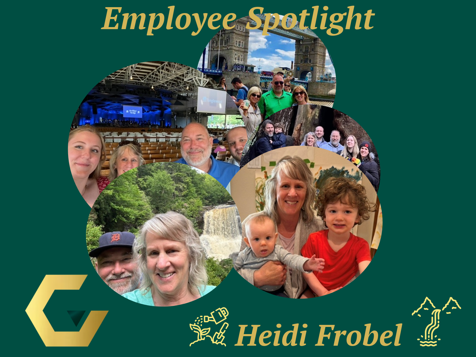 Employee Heid Frobel and her family enjoying vacations and time together